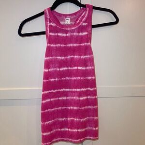 Pink and White Tie-Dye Tank Top
